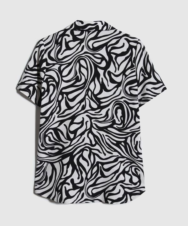 Camisa Estampada, Manga Corta, Cuello Camisero image number null
