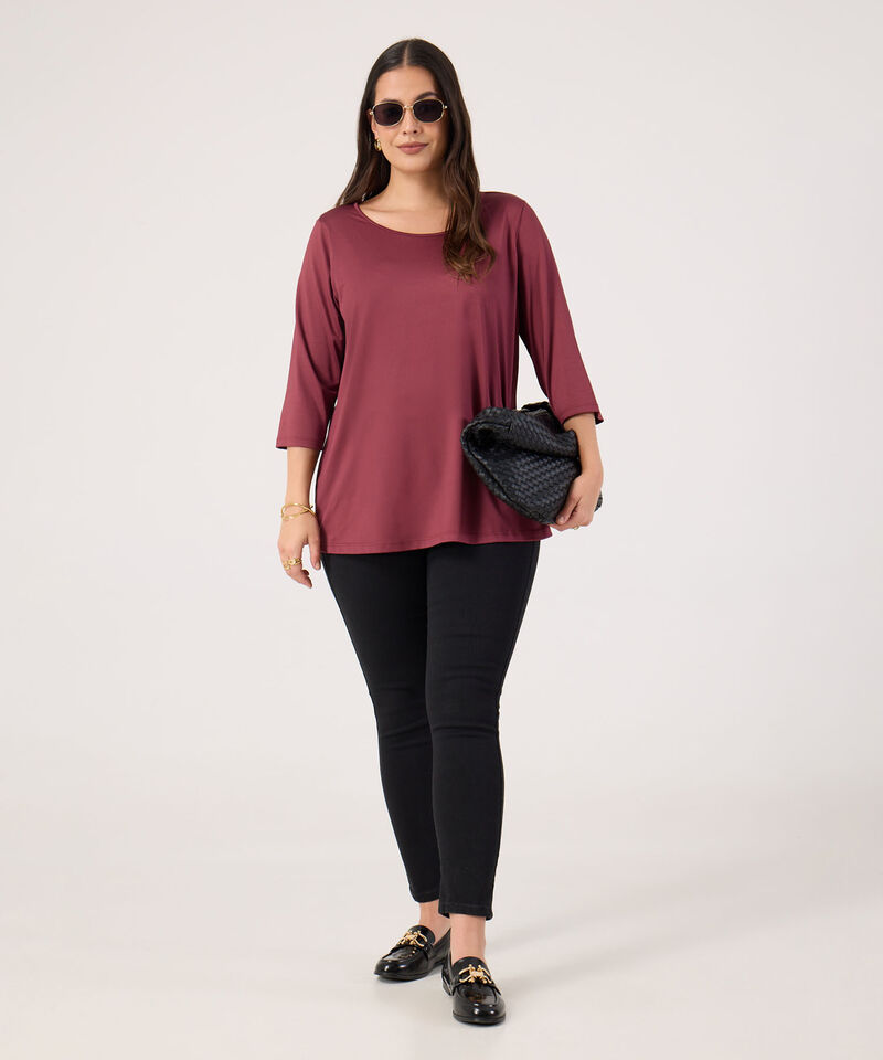 Camiseta Unicolor Para Mujer