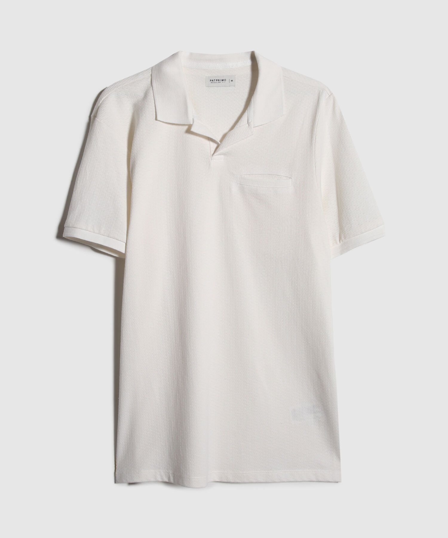 Polo Unicolor Cuello Y Puños Tejidos