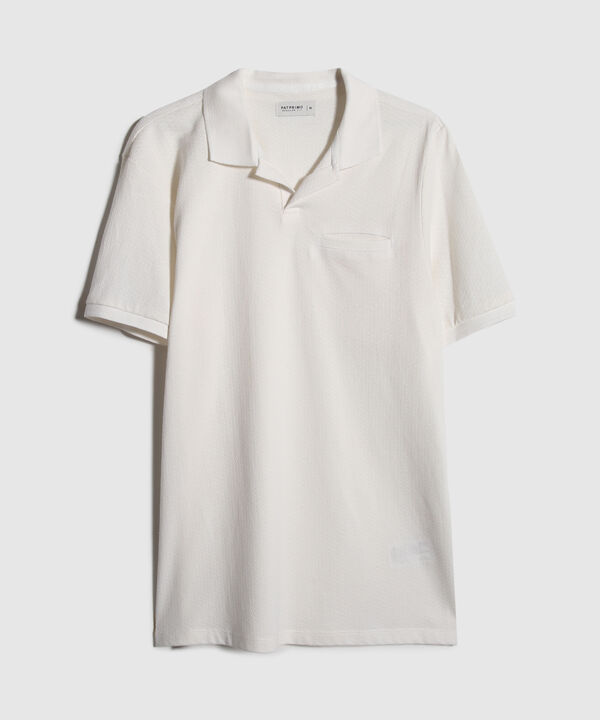 Polo Unicolor Cuello Y Puños Tejidos