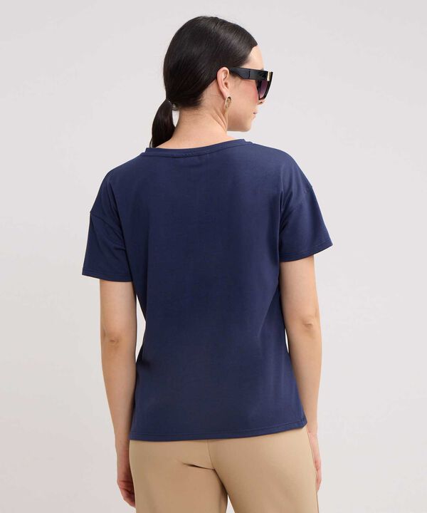 Camiseta Manga Corta Corrida Con Screen En Frente