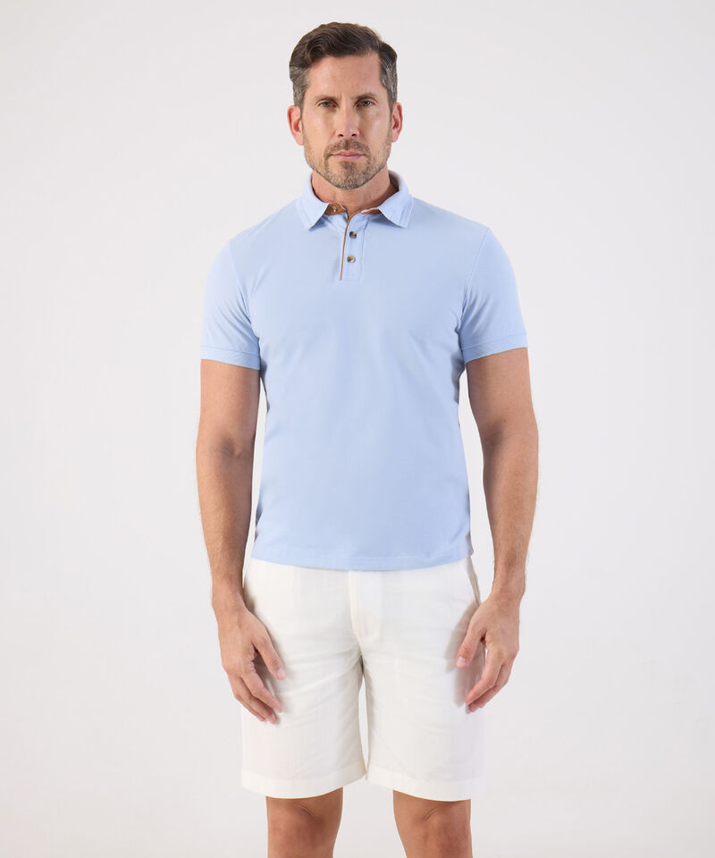 Polo De Botones Contraste Para Hombre
