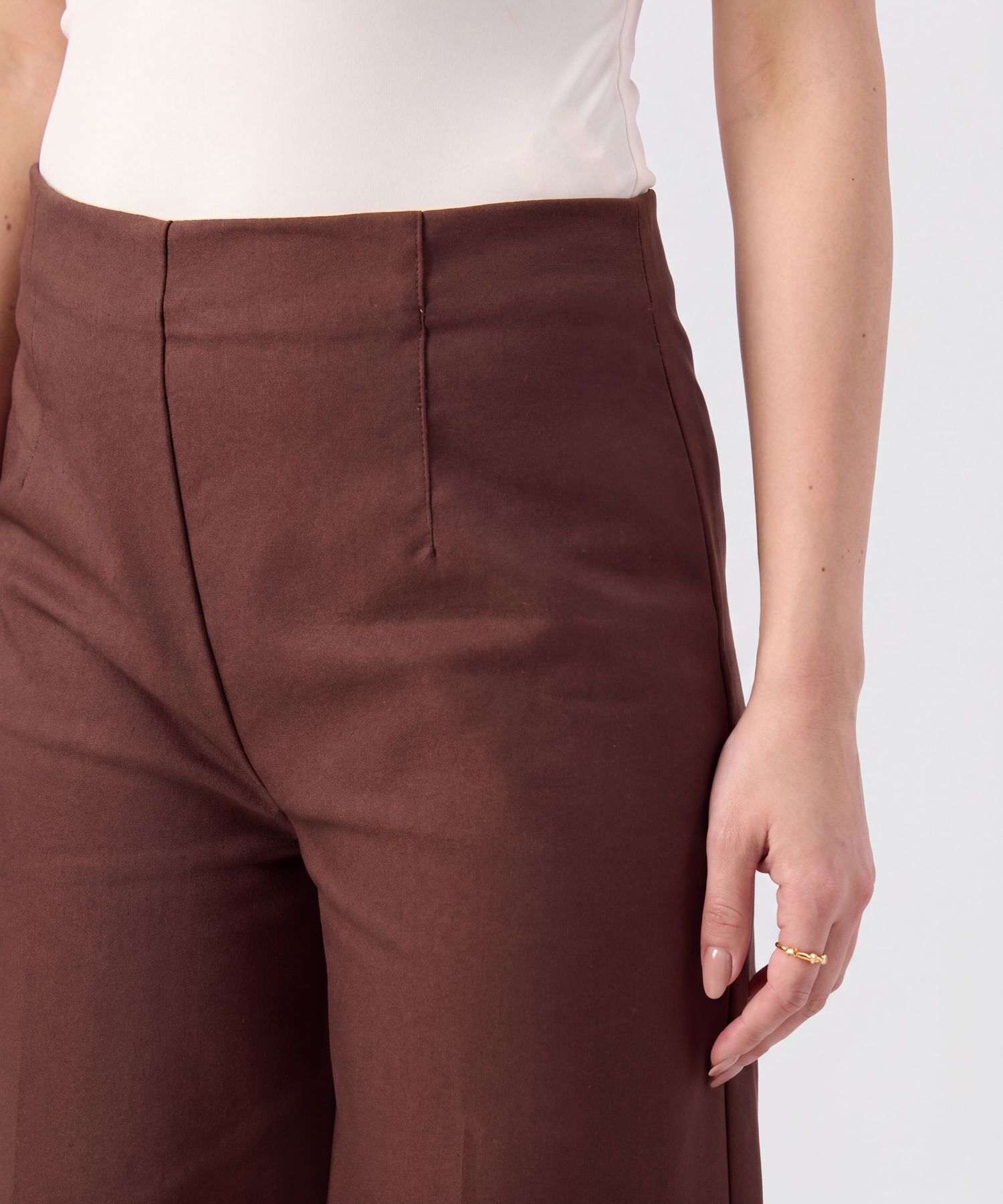 Pantal&oacute;n Culotte con Pretina Lisa Para Mujer