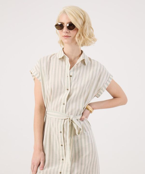 Vestido Camisero A Rayas image number null