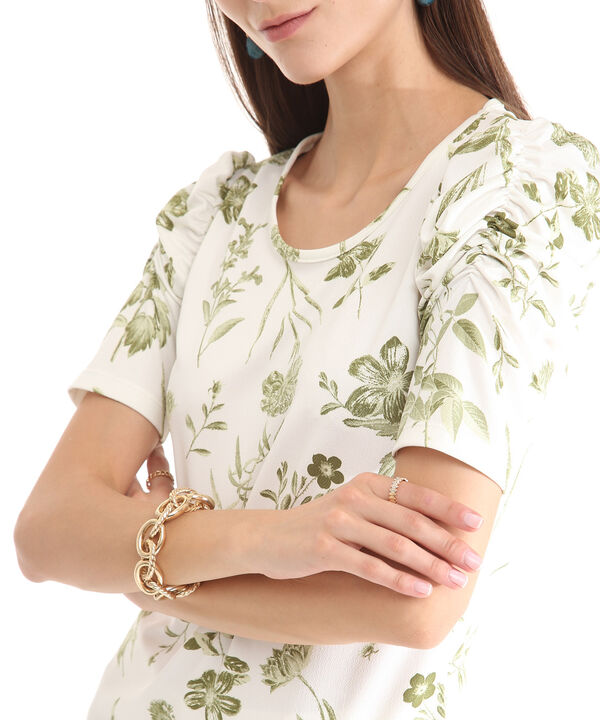 Camiseta Estampada Manga Corta Con Ruche