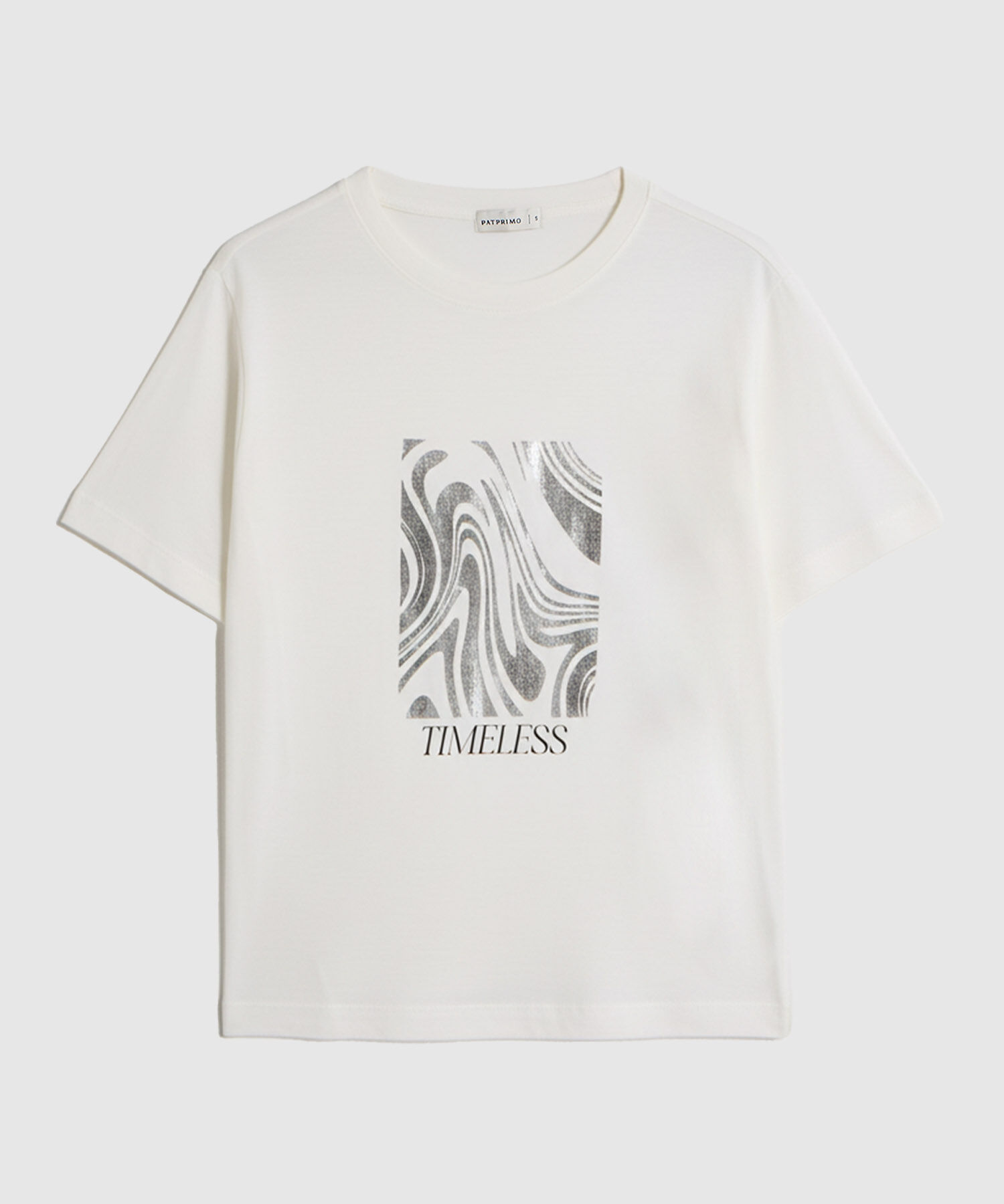 Camiseta Estampada Cuello Redondo Para Mujer