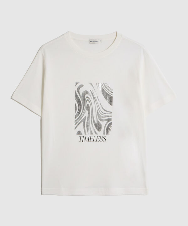 Camiseta Estampada Cuello Redondo Para Mujer image number null