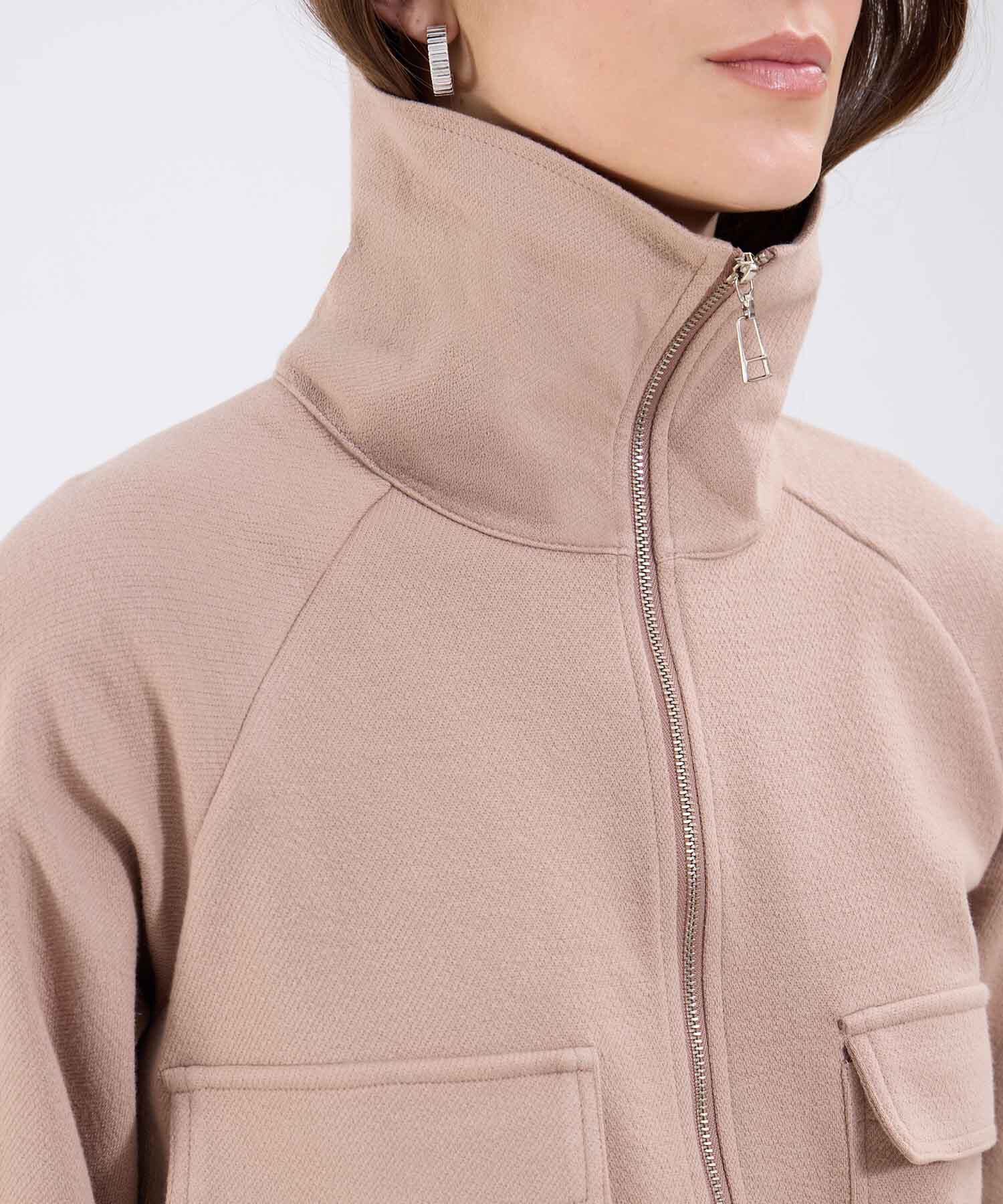 Chaqueta Casual Con Bolsillos De Parche