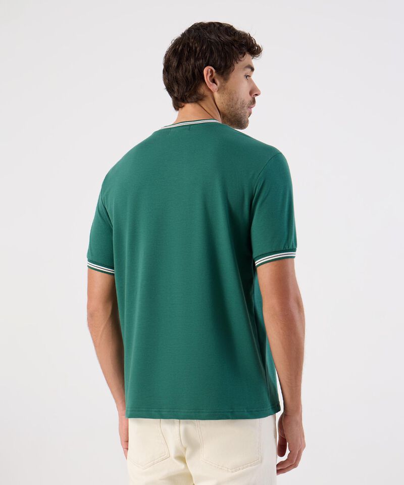 Camiseta Con Rib En Contraste Para Hombre