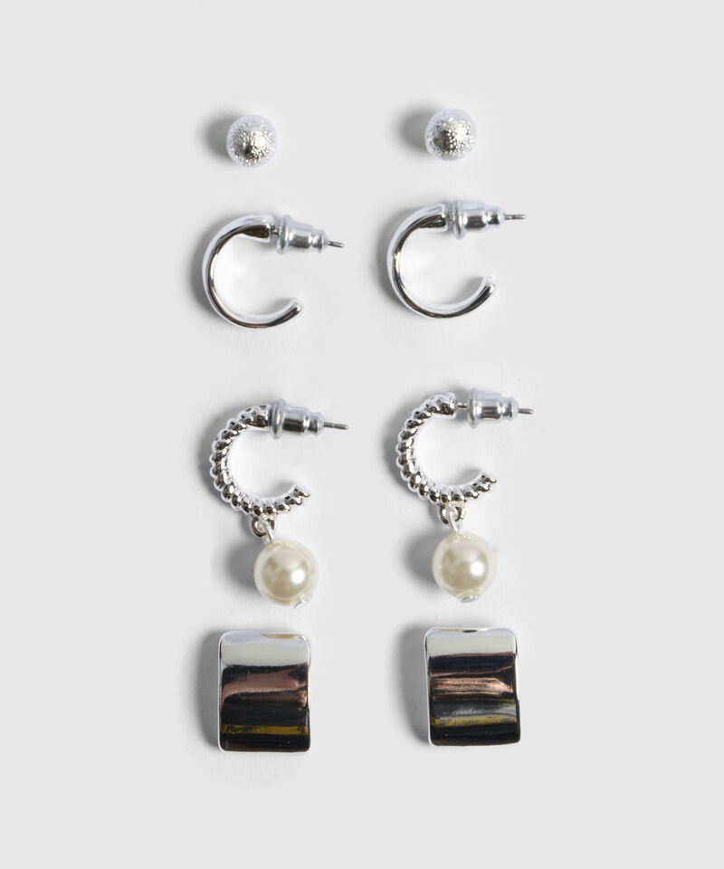 Aretes Plateados