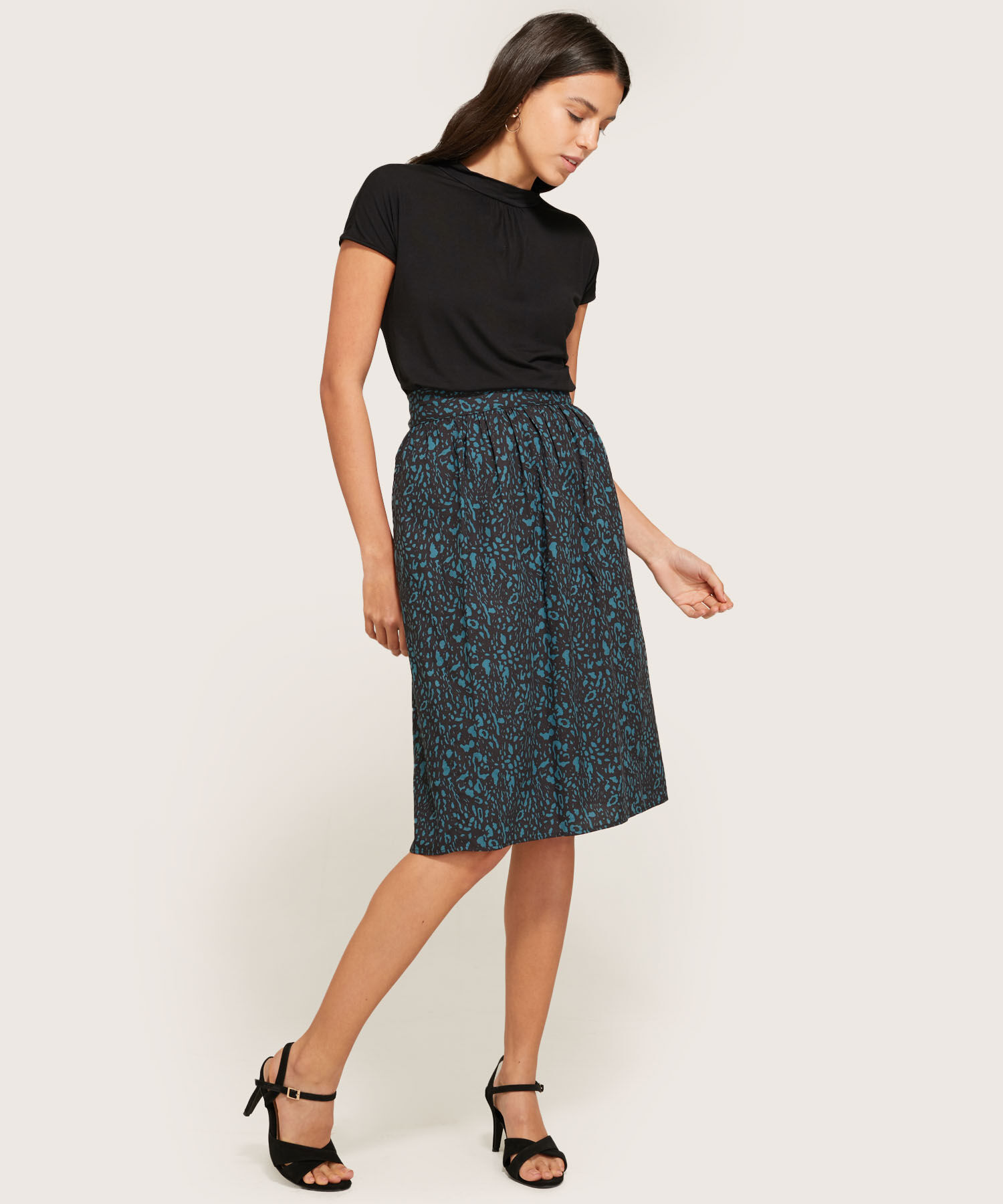 Falda Midi Estampada