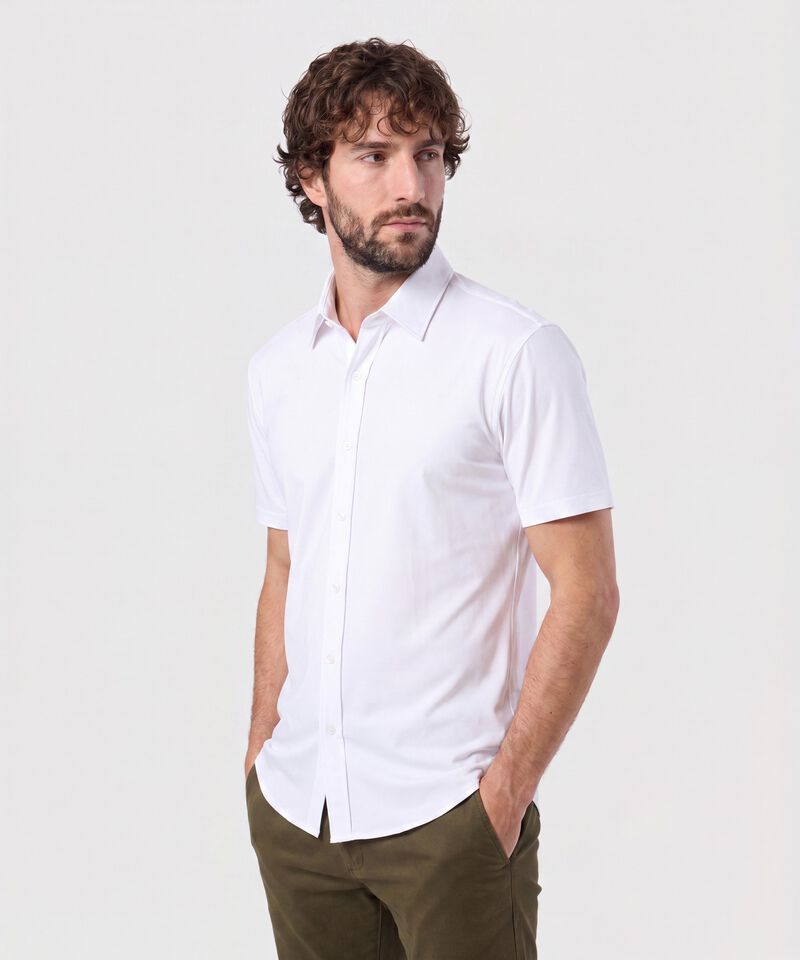 Camisa Manga Corta De Punto Para Hombre