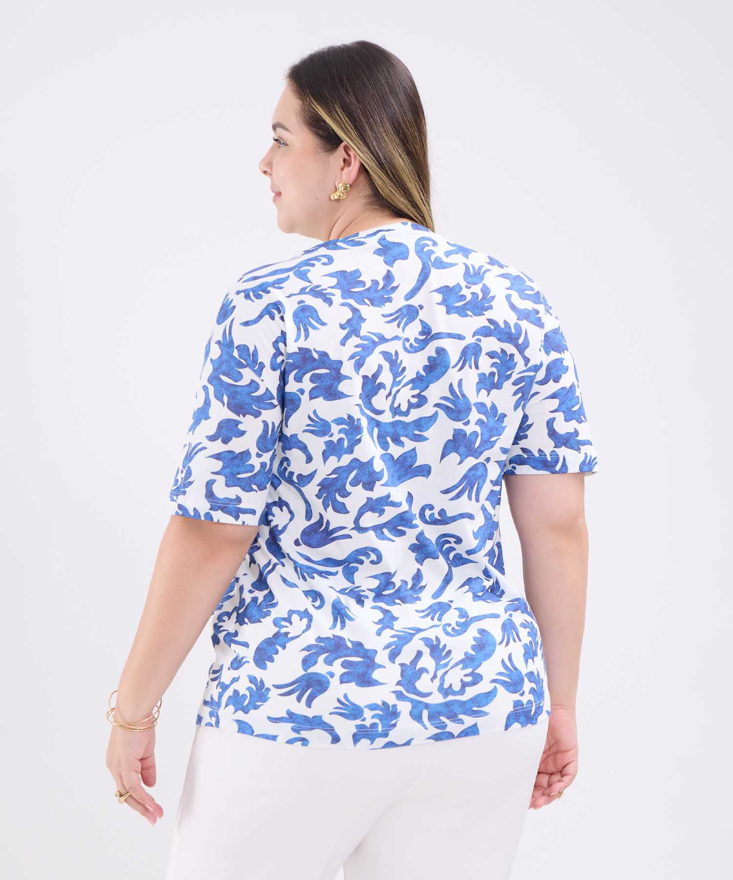 Camiseta Estampado Botánico