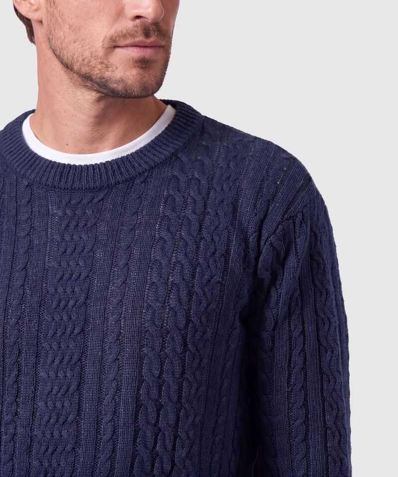 Saco De Punto Con Trenzas Para Hombre
