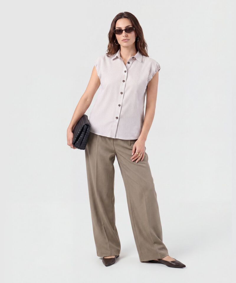 Camisa Sisa Manga Bombacha Mujer