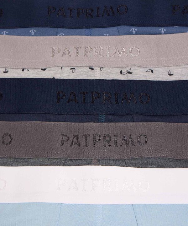 Set x5 B&oacute;xers Largos Ergon&oacute;micos con Detalles para Hombre