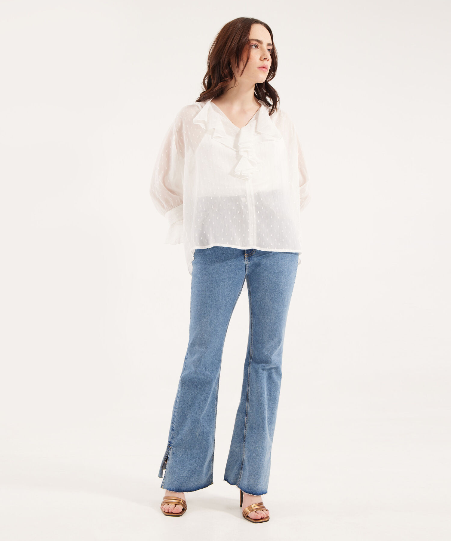 Blusa Manga ¾ en Velo