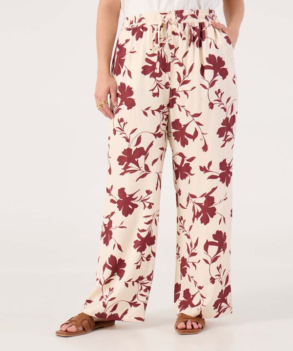 Pantalon Fluido Estampado Para Mujer Curvy image number null