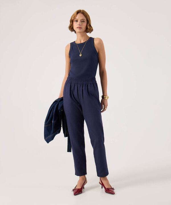 Pantal&oacute;n en Efecto Lino