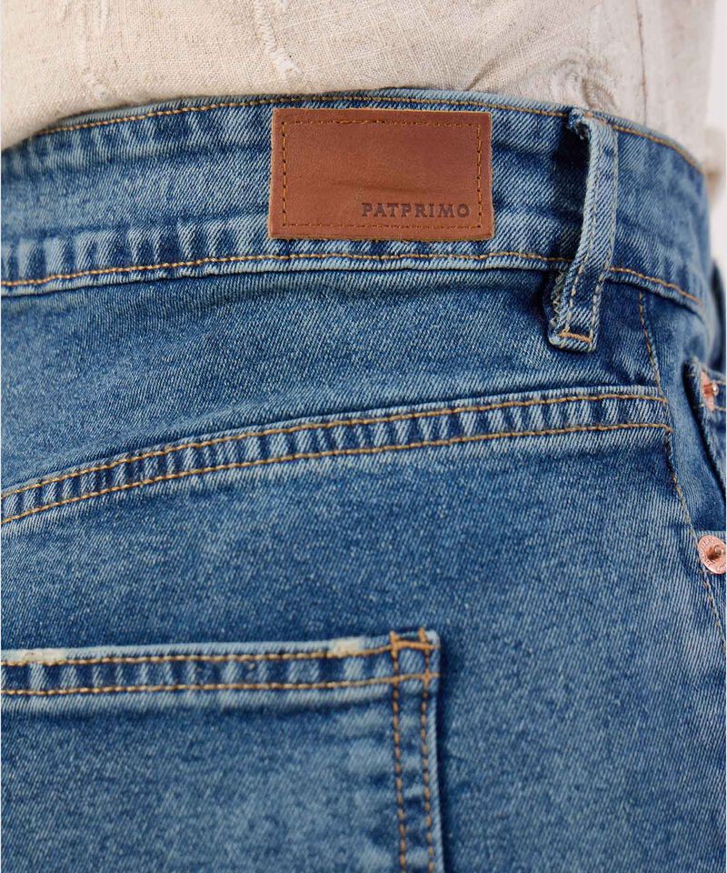 Jean Mom de Tiro Alto para Mujer