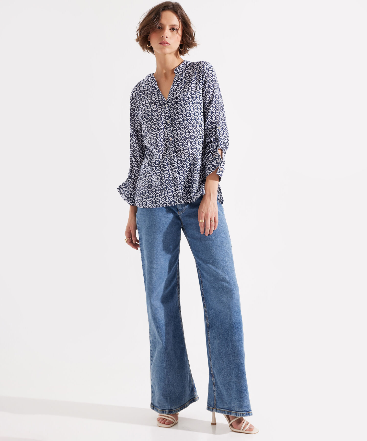 Blusa Manga Larga en Lino