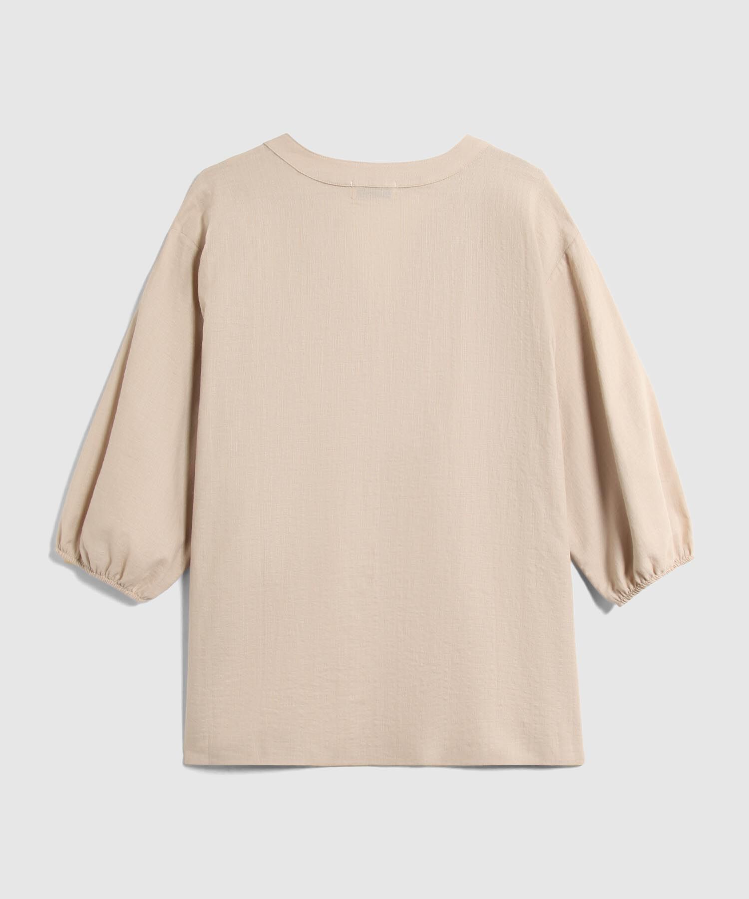 Blusa Unicolor Manga 3/4 Para Mujer Curvy