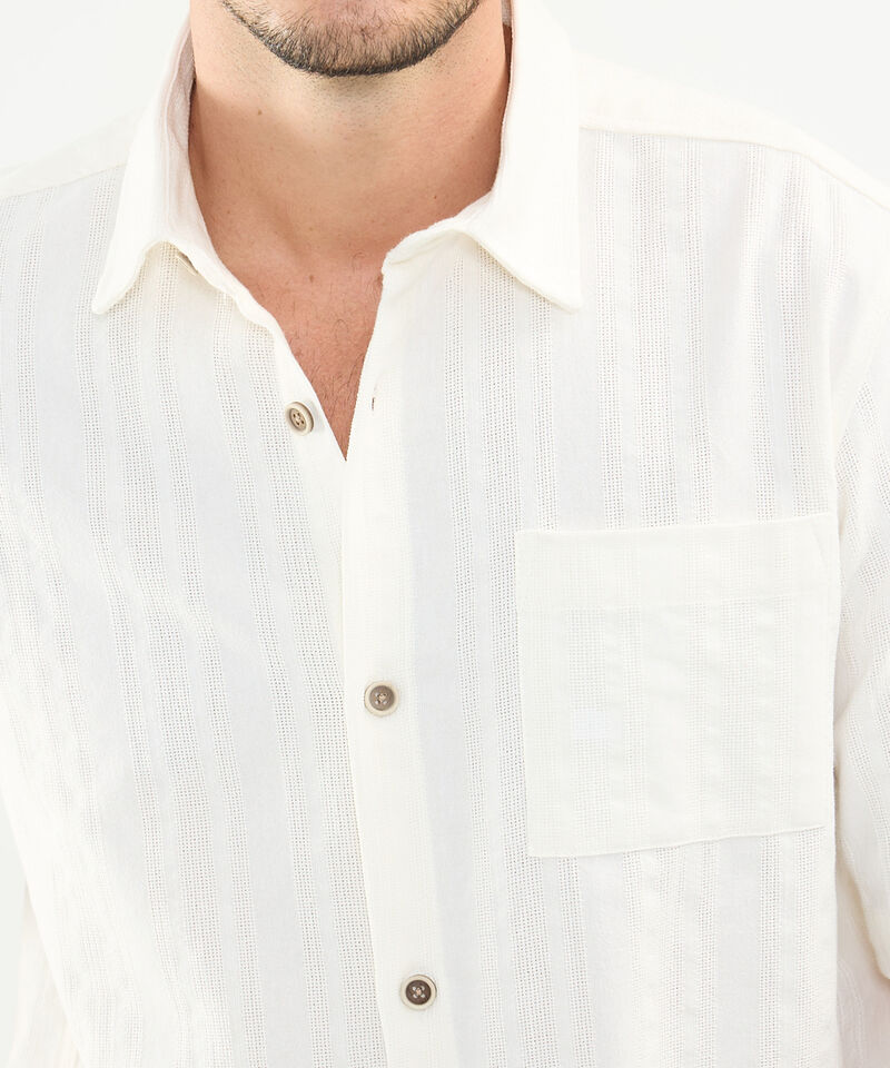 Camisa en Efecto Rústico