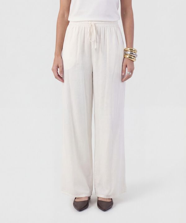 Pantal&oacute;n Fluido Con Pretina El&aacute;stica Para Mujer