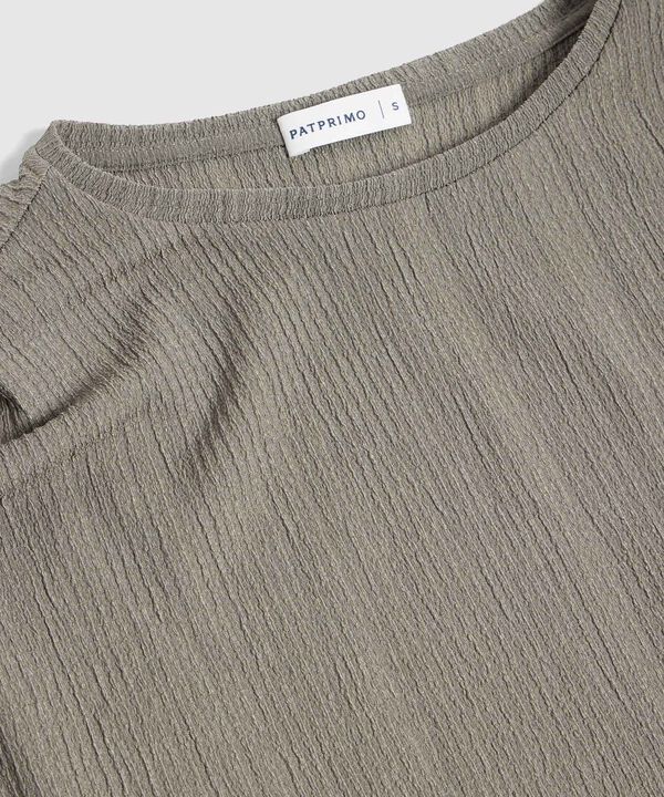 Camiseta con Hombros Drapeados para Mujer image number null