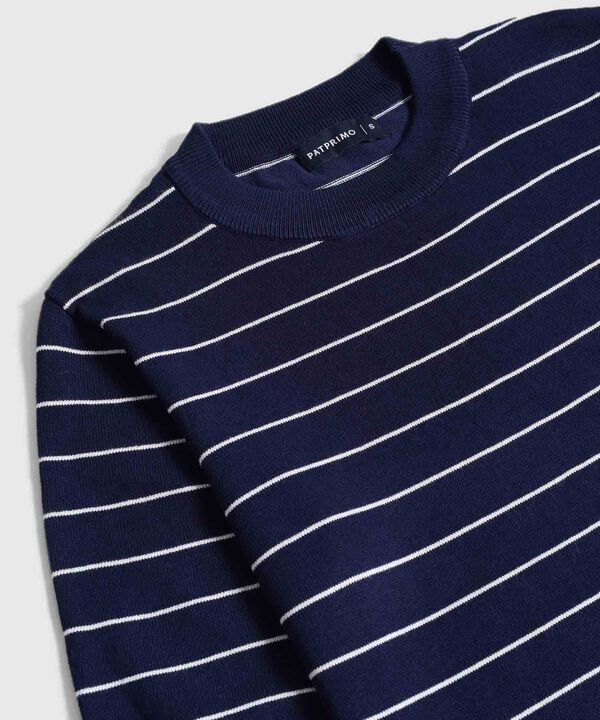 Camiseta A Rayas Manga Corta para Mujer image number null