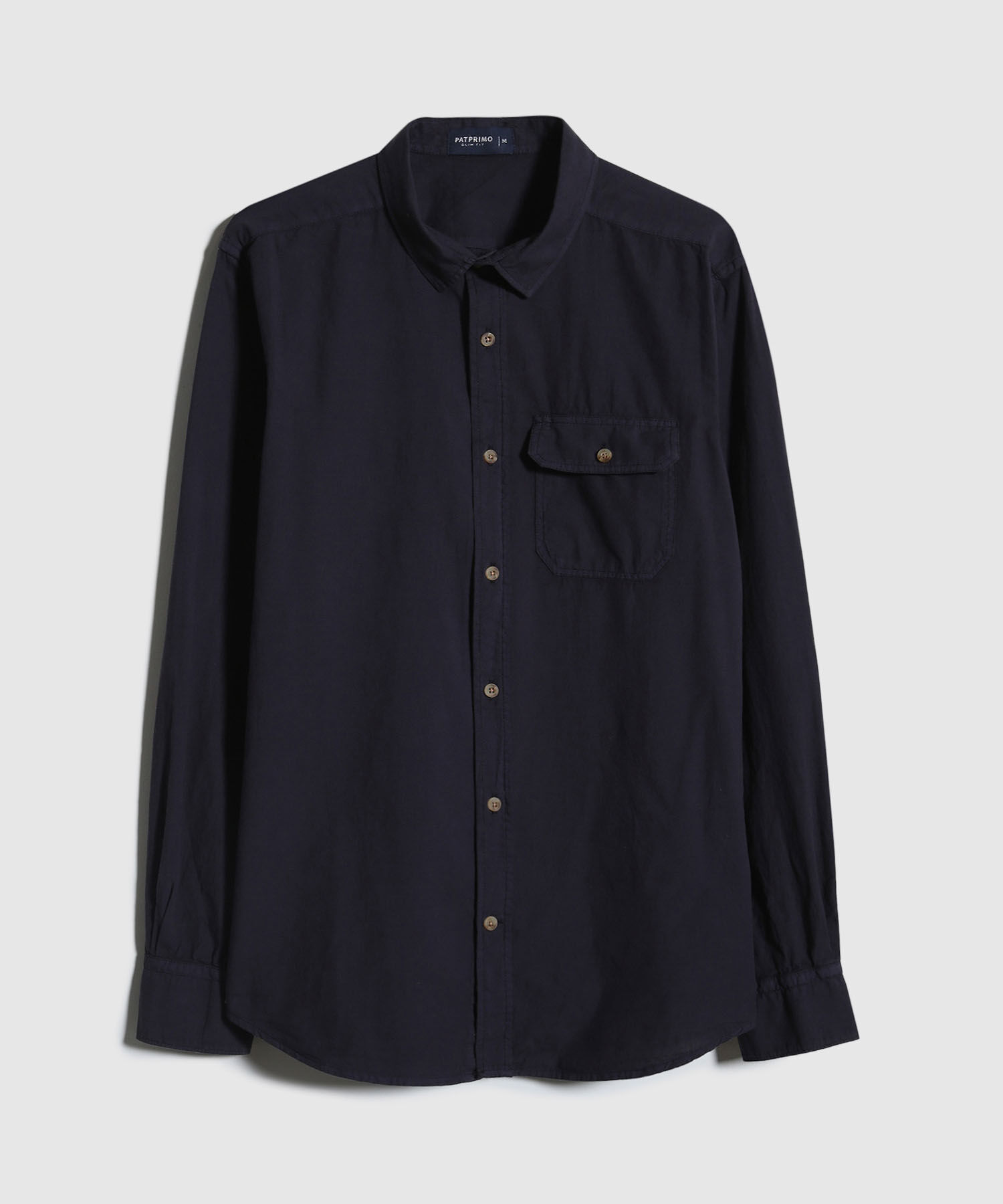 Camisa Manga Larga Teñida En Prenda