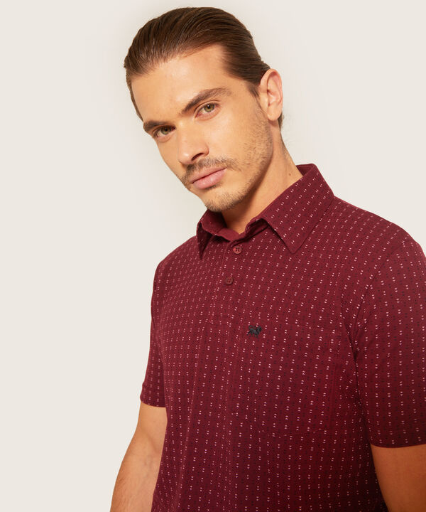 Polo Estampada Cuello Duro image number null