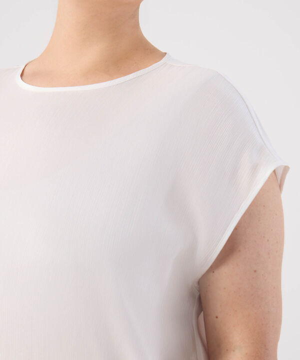 Blusa sin Manga con Textura y Abertura Para Mujer Curvy image number null