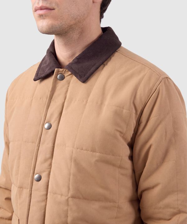 Chaqueta Acolchada con Pana Para Hombre
