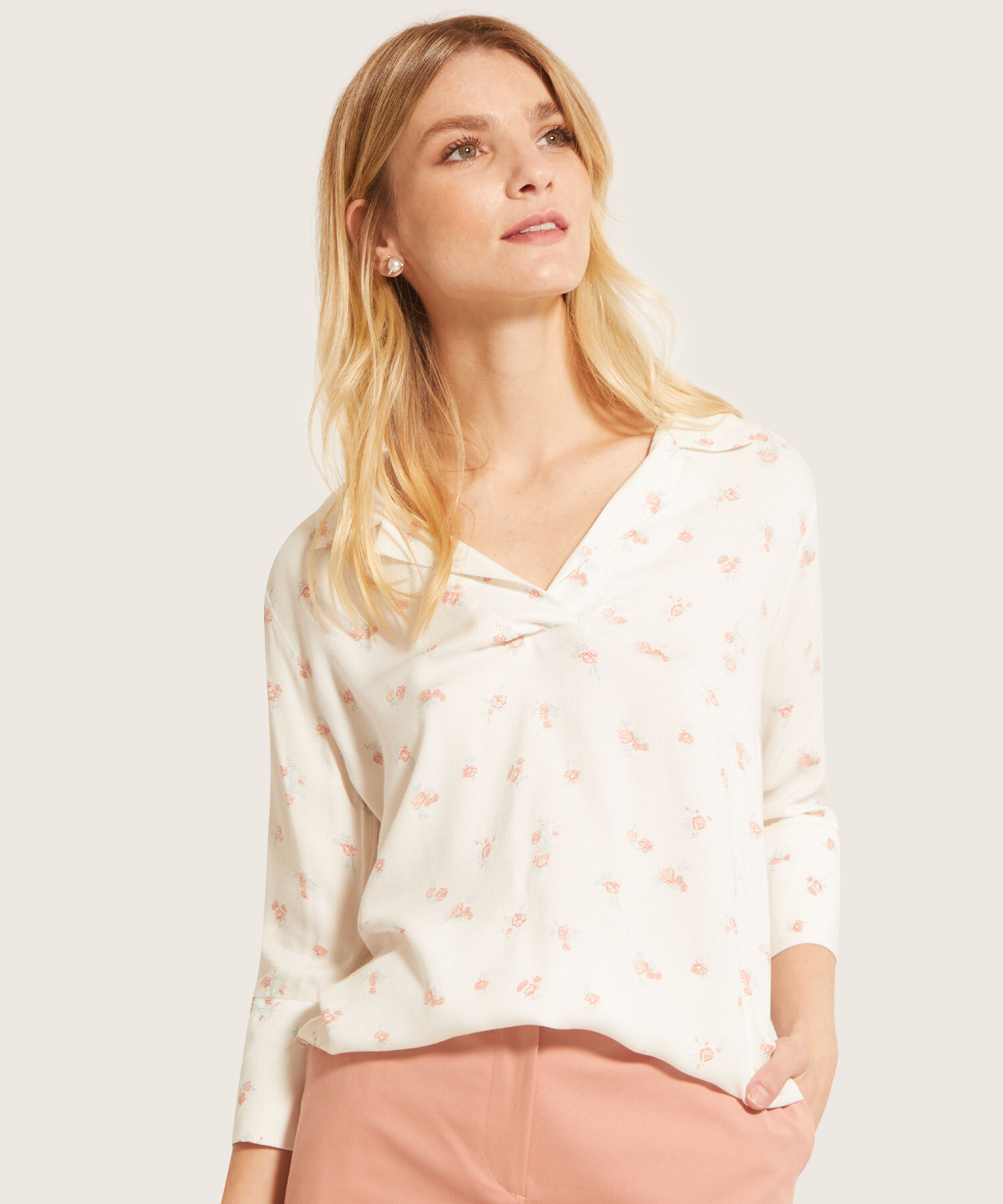 Camisa Manga 3/4 Corporativa Estampada