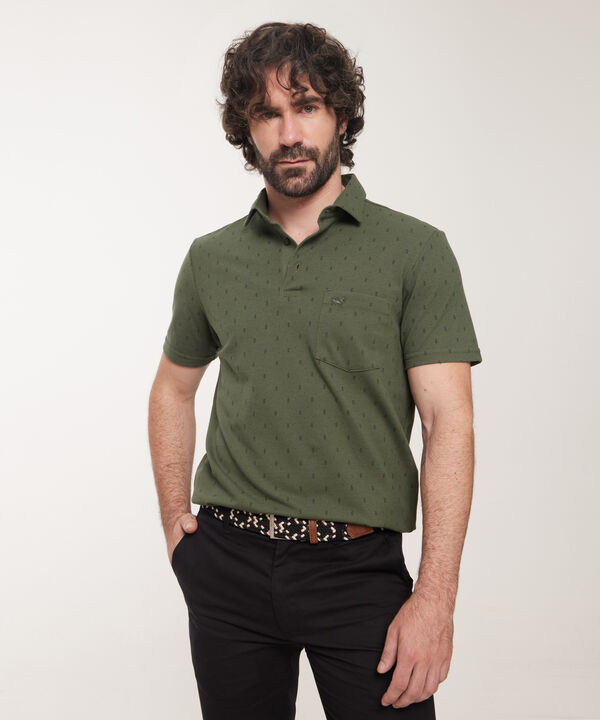 Polo Cuello Maquina Estampada Con Bolsillo image number null