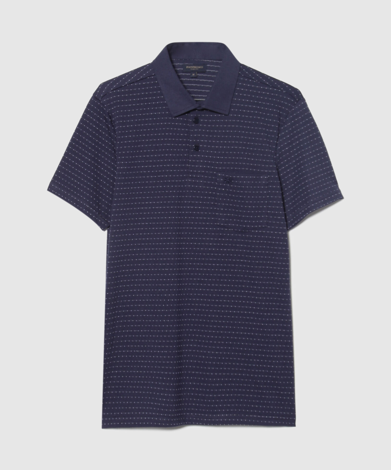 Polo Textura, Cuello Duro Con Bolsillo Y  Slim Fit