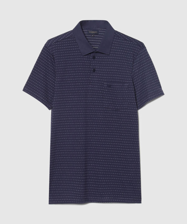Polo Textura, Cuello Duro Con Bolsillo Y  Slim Fit