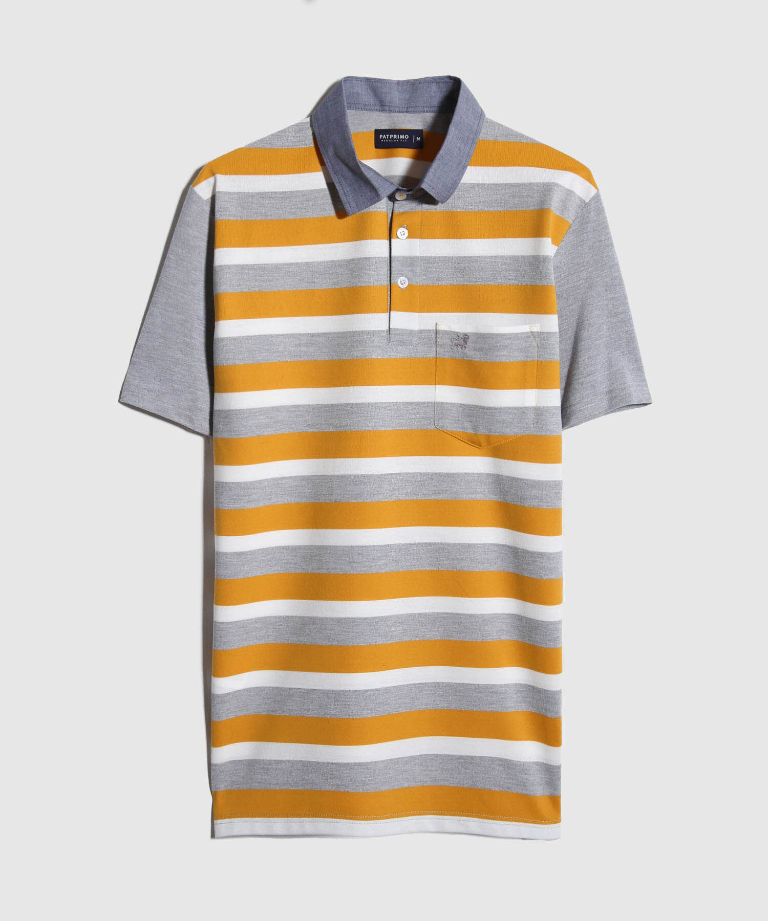 Polo Preteñida, Cuello Maquina Con Bolsillo