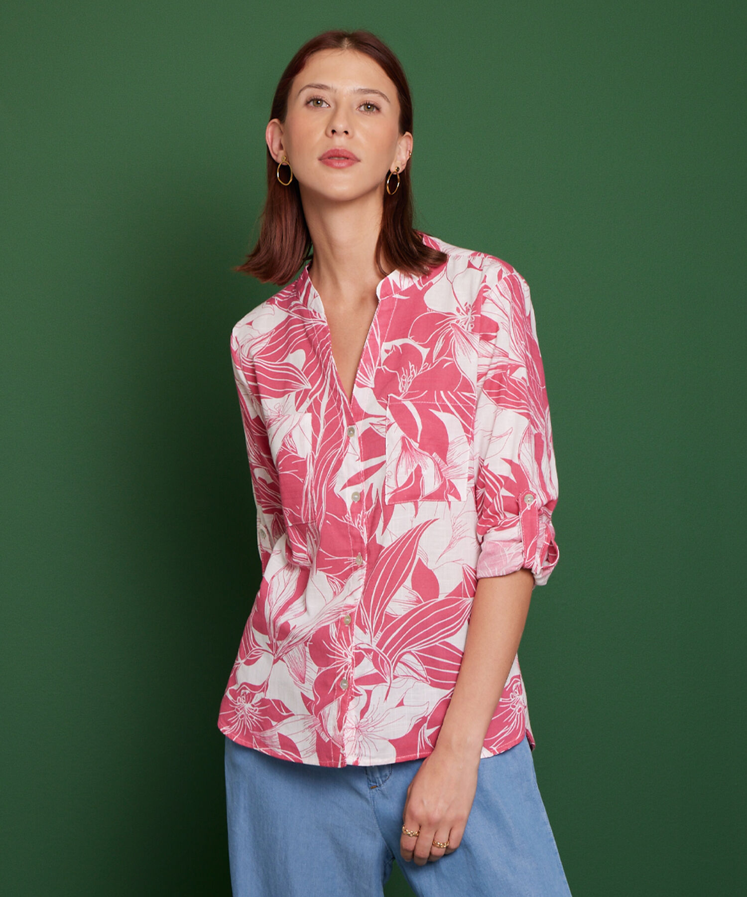 Blusa Manga Larga  Estampada