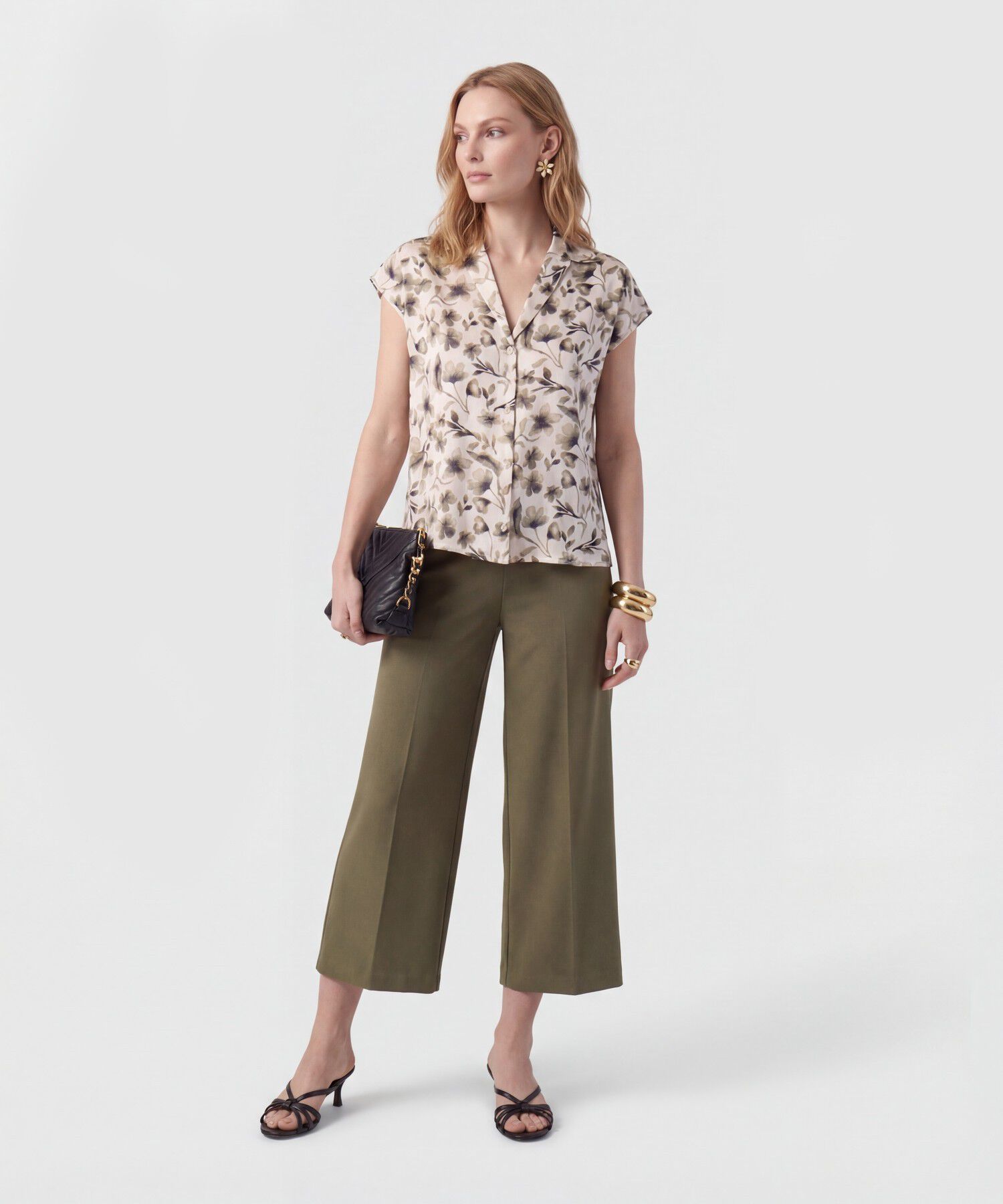 Pantal&oacute;n Culotte De Tiro Alto Para Mujer