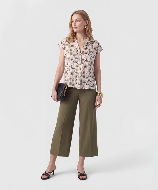 Pantal&oacute;n Culotte De Tiro Alto Para Mujer