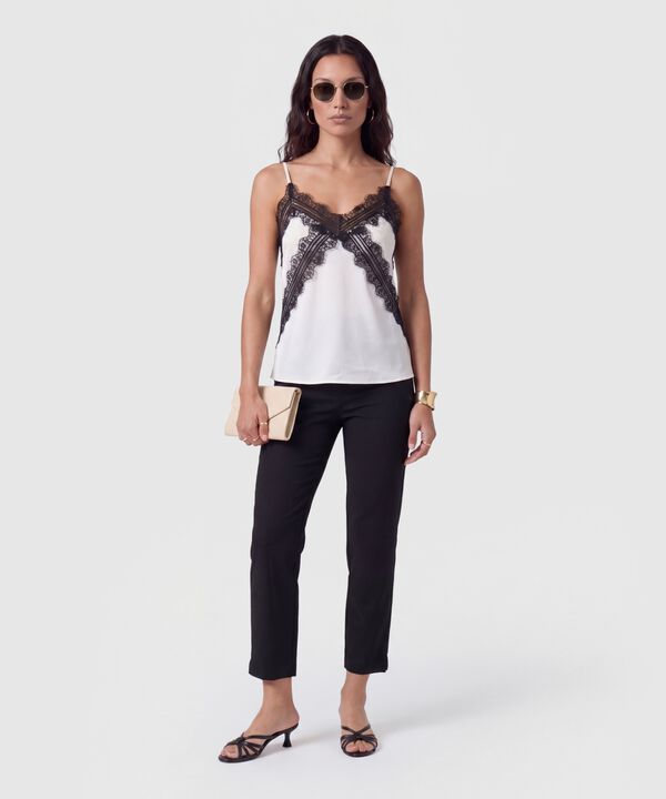 Blusa Lencera Con Encaje Para Mujer