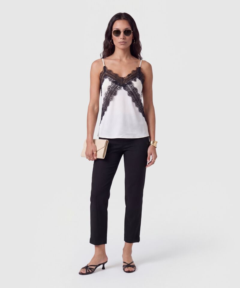 Blusa Lencera Con Encaje Para Mujer
