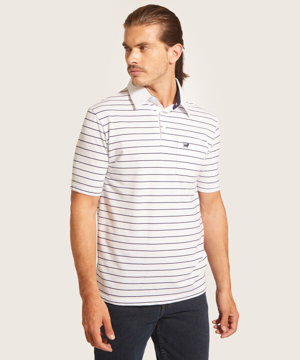Polo Cuello Duro  Preteñido Bicolor