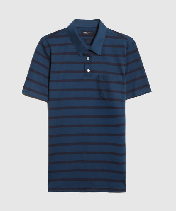 Polo Cuello Duro con Franjas