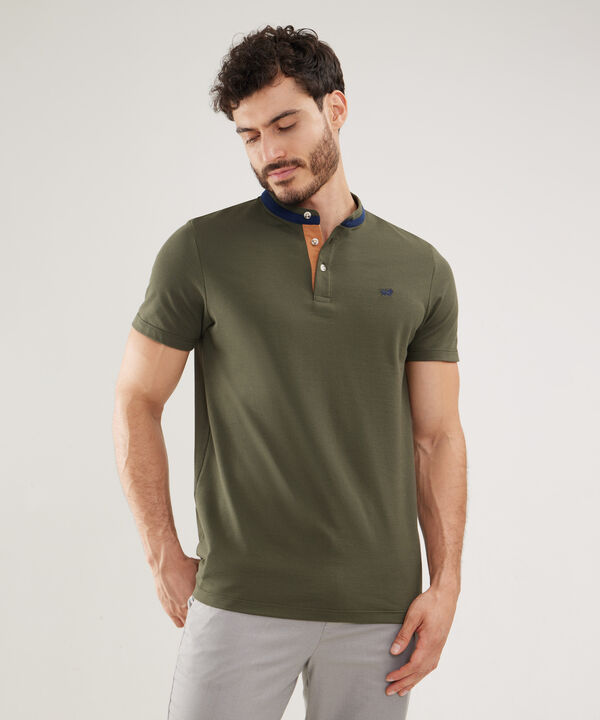 Polo Unicolor, Cuello Mao