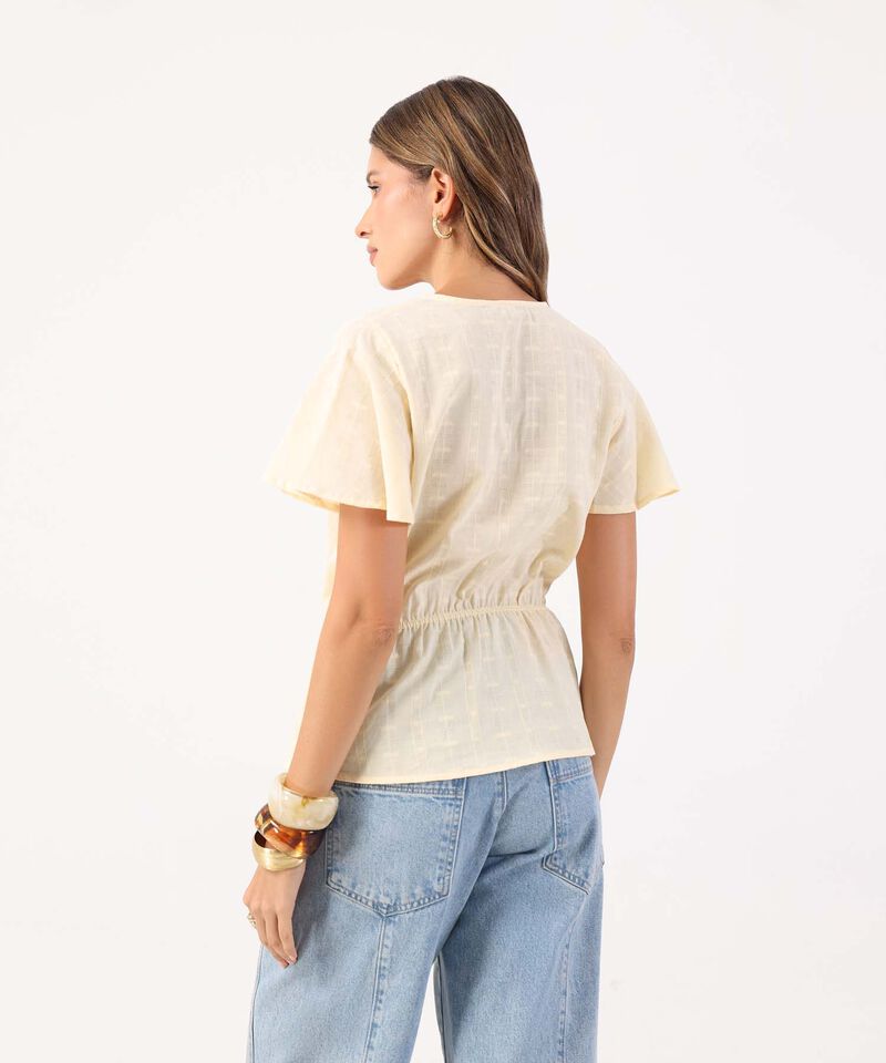 Blusa Unicolor Con Textura