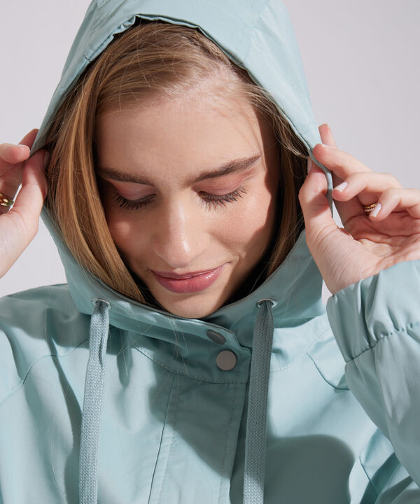 Chaqueta Tipo Parka Manga Larga Con Bolsillos De Fuelle