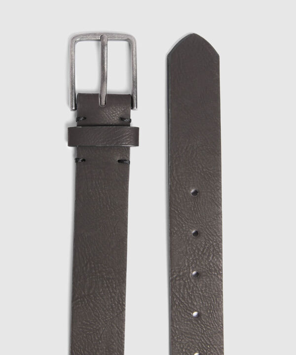 Cinturón Clásico Liso con Hebilla Rectangular Para Hombre image number null